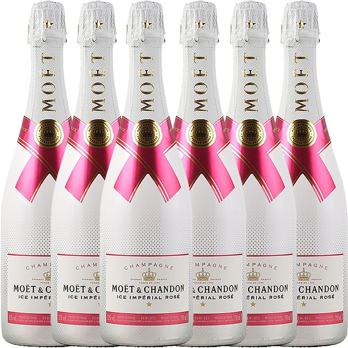 Package with 6 bottles of 75CL Moët & Chandon Ice Impérial Rosé