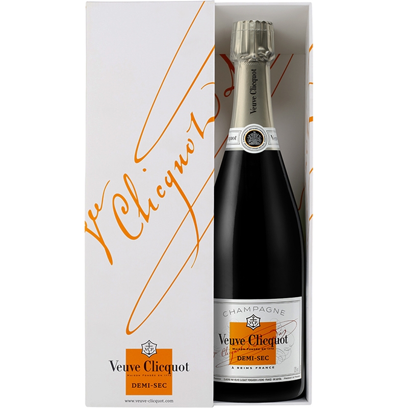 Veuve Clicquot Demi-Sec 75CL in gift packaging