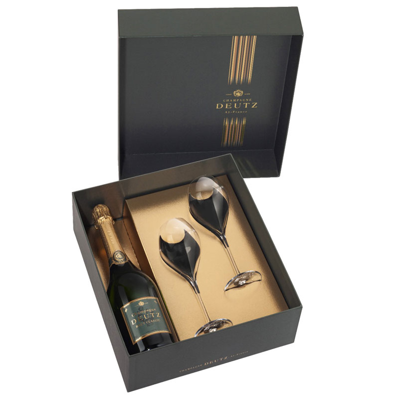 Deutz Brut Classic 75CL in giftbox with glasses