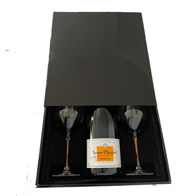 Veuve Clicquot Demi-Sec 75 CL Luxury gift box with glasses